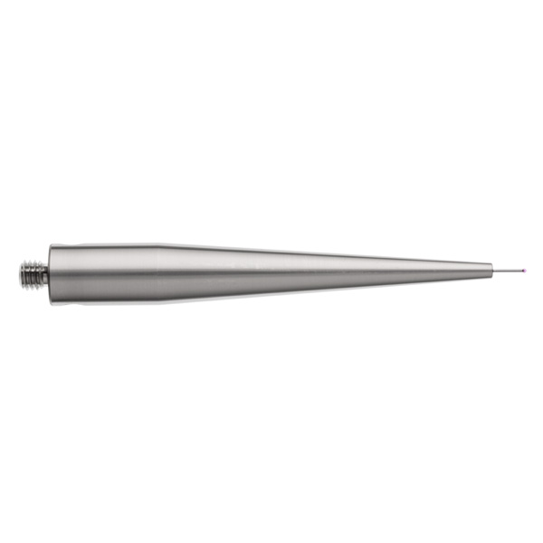M5 Ø1 mm bola de rubi, haste de carboneto de tungsténio, L 75 mm, EWL 5 mm