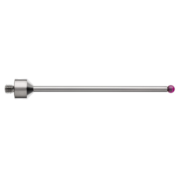 M5 Ø5 mm bola de rubi, haste de carboneto de tungsténio, L 75 mm, EWL 66 mm