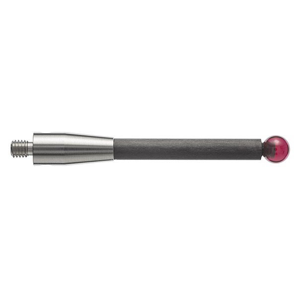 M4 Ø6 mm bola de rubi, haste de fibra de carbono, L 50 mm, EWL 38.5 mm