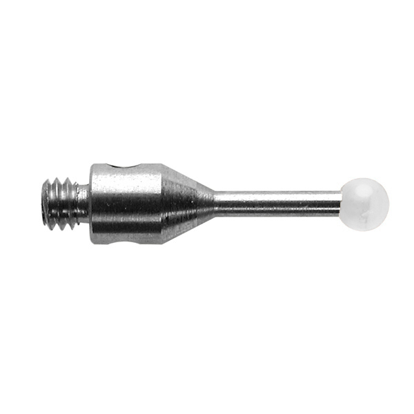 M2 Ø2 mm zirconia ball, stainless steel stem, L 10 mm, EWL 6 mm