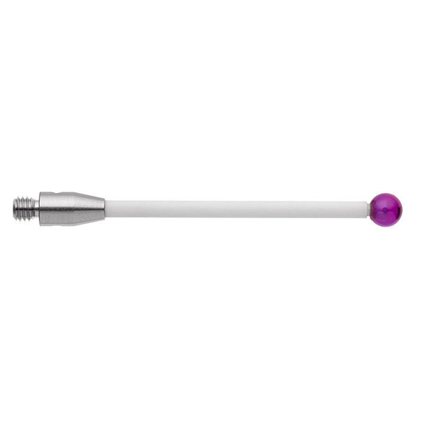 M3 Ø4 mm bola de rubi, haste de cerâmica, L 40 mm, EWL 32.5 mm