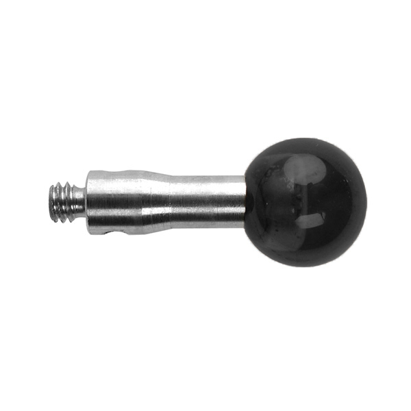 Bola de nitruro de silicio M2 de Ø6 mm, vástago de acero inoxidable, L 10 mm, LTU 10 mm