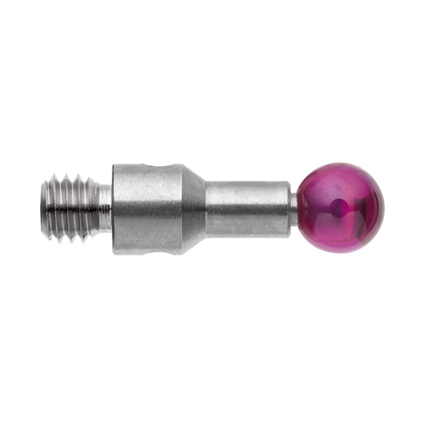 M3 Ø4 mm bola de rubi, haste de aço inoxidável, L 10 mm, EWL 7 mm