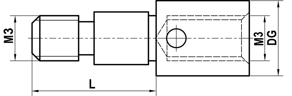 M3 clamping screw XXT, internal M3 rosca, titânio, L 8 mm, para ZEISS aplicações