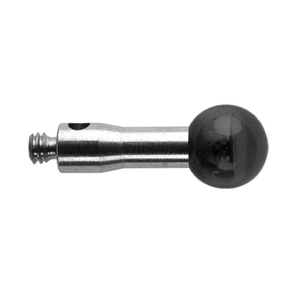M2 Ø5 mm bola de nitreto de silício, haste de aço inoxidável, L 10 mm, EWL 10 mm