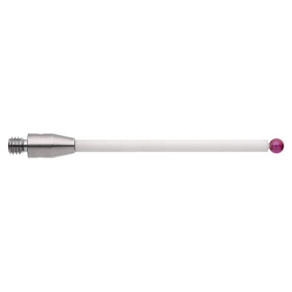 M3 Ø2.5 mm bola de rubi, haste de cerâmica, L 40 mm, EWL 32.5 mm