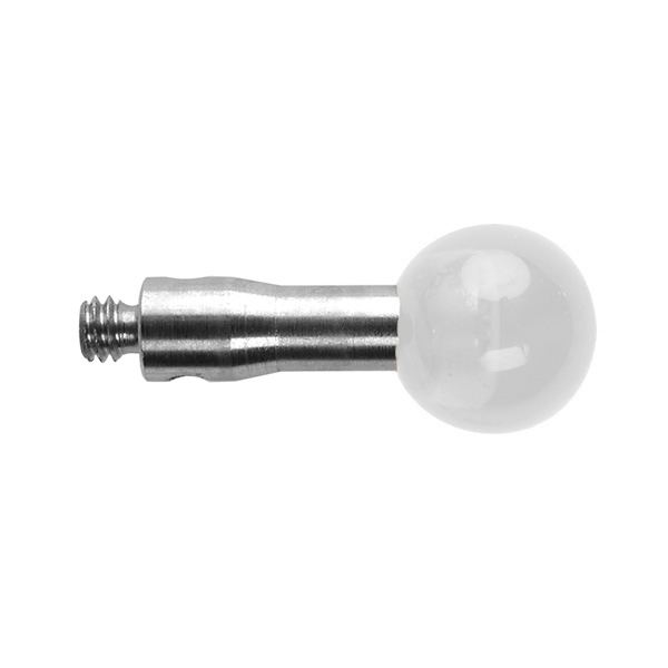 M2 Ø8 mm bola de óxido de zircónio, haste de aço inoxidável, L 11 mm, EWL 11 mm