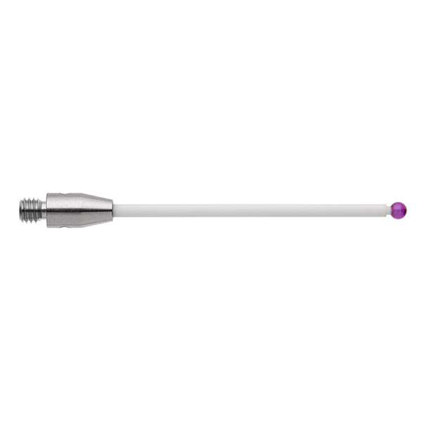 M3 Ø2 mm bola de rubi, haste de cerâmica, L 40 mm, EWL 32.5 mm