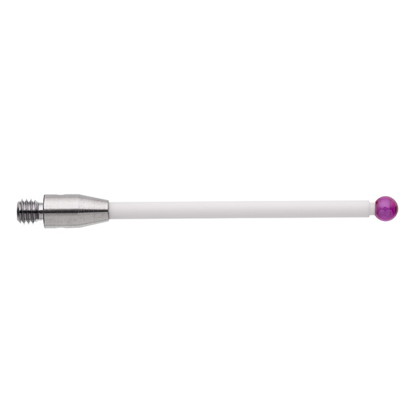 M3 Ø3 mm bola de rubi, haste de cerâmica, L 40 mm, EWL 32.5 mm