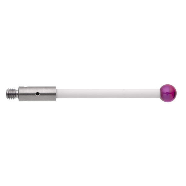 M3 Ø5 mm bola de rubi, haste de cerâmica, L 40 mm, EWL 40 mm