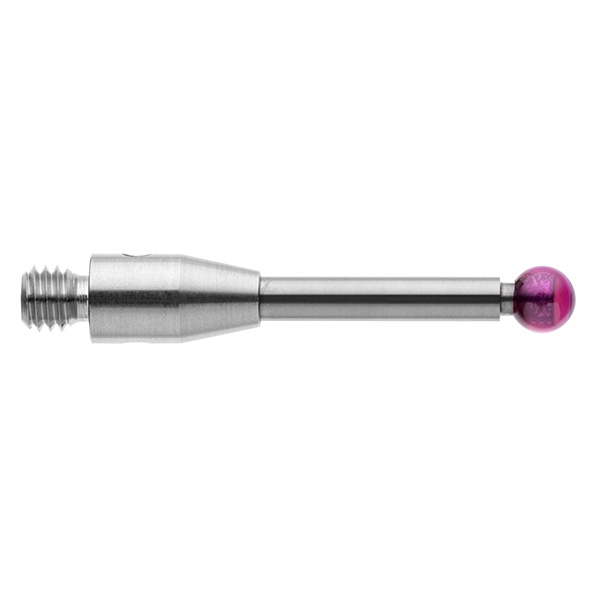 M3 Ø3 mm bola de rubi, haste de carboneto de tungsténio, L 20 mm, EWL 14 mm