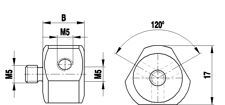 M5 de quatro vias titânio cubo, 13 g, para ZEISS aplicações