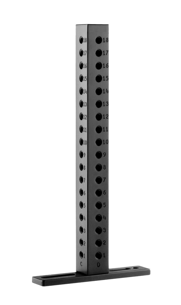 Torre de 25 mm × 25 mm × 300 mm (4 lados, 1 fila) con rosca M8