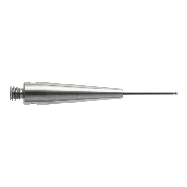 M2 Ø0.5 mm bola de rubi, haste de carboneto de tungsténio, L 20 mm, EWL 7 mm