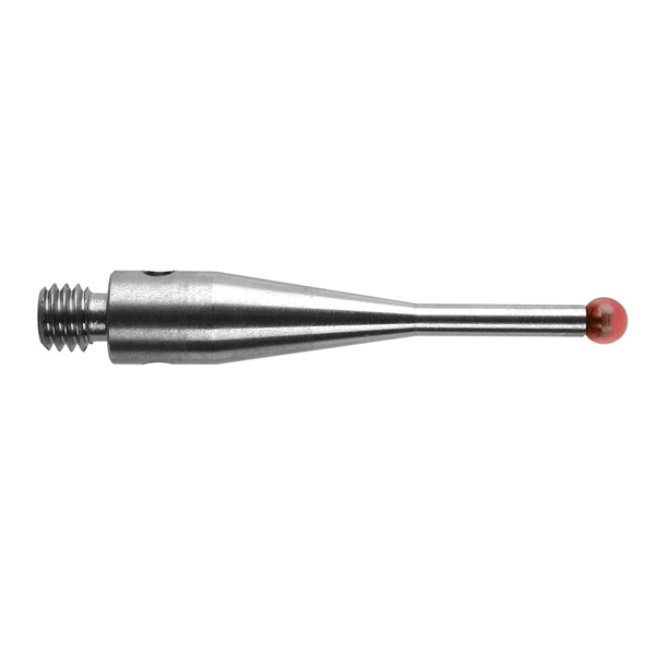 M3 Ø2 mm bola de rubi, haste de aço inoxidável, L 21 mm, EWL 9.6 mm