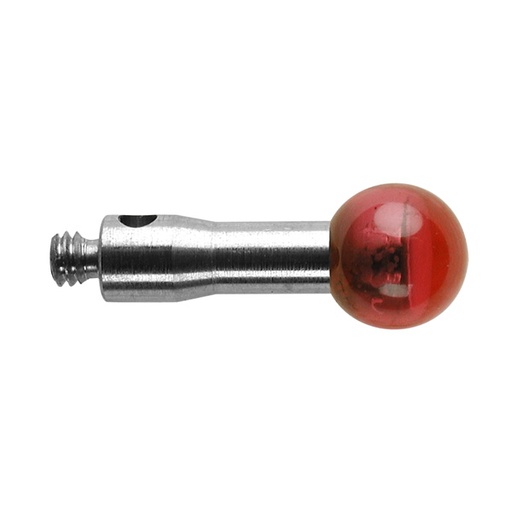 [A-5000-4155] M2 Ø5 mm bola de rubi, haste de aço inoxidável, L 10 mm, EWL 10 mm