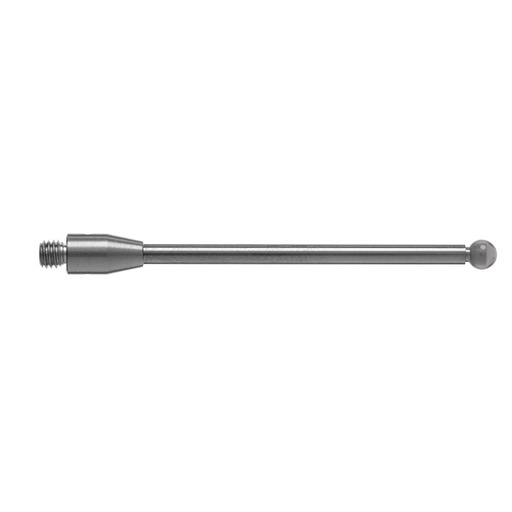 [A-5004-1987] M3 Ø3 mm bola de nitreto de silício, haste de carboneto de tungsténio, L 40 mm, EWL 33.7 mm