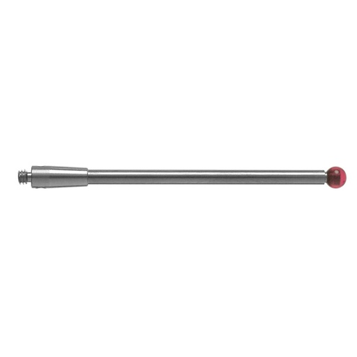 [A-5003-0041] M2 Ø3 mm bola de rubi, haste de carboneto de tungsténio, L 40 mm, EWL 37 mm