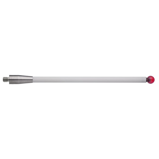 [A-5000-3712] M4 Ø6 mm bola de rubi, haste de cerâmica, L 100 mm