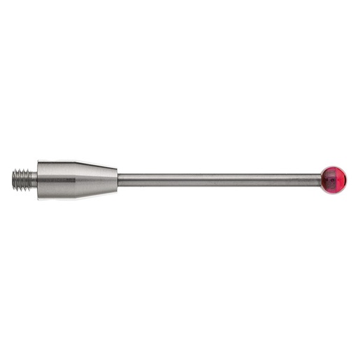 [A-5003-4800] Bola de rubí M4 Ø5 mm, vástago de carburo de tungsteno, L 50 mm