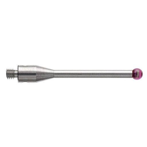 [A-5000-3603] M2 Ø2 mm bola de rubi, haste de aço inoxidável, L 20 mm