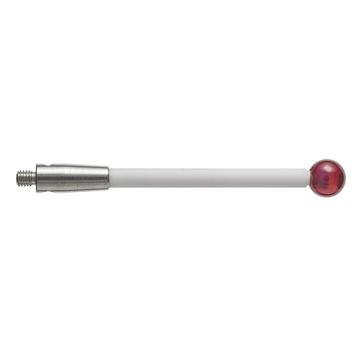 [A-5003-4177] Bola de rubí M2 de Ø3 mm, vástago de cerámica, L 30 mm, LTU 27 mm