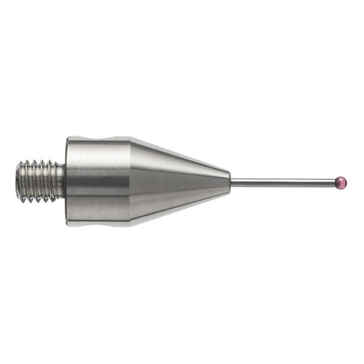 [A-5003-0050] M3 Ø1.5 mm bola de rubi, haste de carboneto de tungsténio, L 20 mm, EWL 12.5 mm