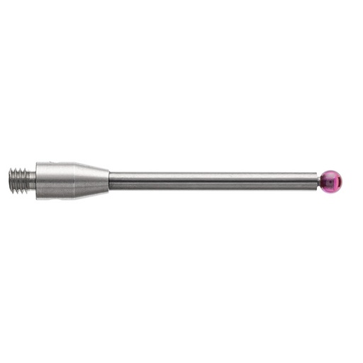 [A-5003-0055] M3 Ø2.5 mm ruby ball, tungsten carbide stem, L 30.1 mm, EWL 22.6 mm