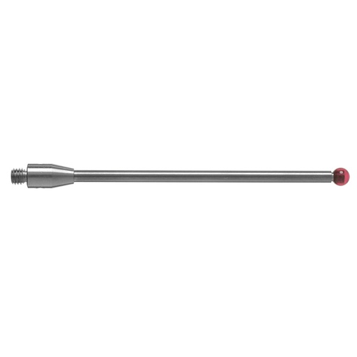 [A-5003-0059] Bola de rubí M3 de Ø3 mm, vástago de carburo de tungsteno, L 50 mm, LTU 42,5 mm