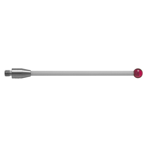 [A-5003-0067] Bola de rubí M3 de Ø3 mm, vástago de cerámica, L 50 mm, LTU 43,7 mm