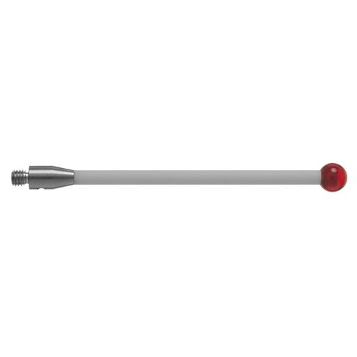 [A-5003-0069] Bola de rubí M3 de Ø5 mm, vástago de cerámica, L 50 mm, LTU 50 mm