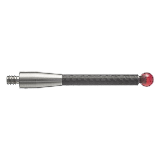 [A-5003-1436] M4 Ø6 mm bola de rubi, haste de fibra de carbono, L 50 mm, EWL 38.5 mm