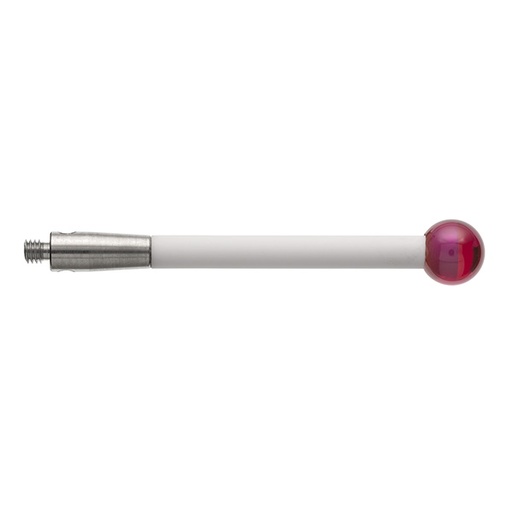 [A-5003-4779] M2 Ø5 mm ruby ball, ceramic stem, L 30 mm, EWL 30 mm