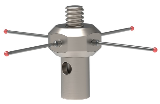 [A-5003-4787] Palpador M2 de 4 vías, en estrella con bola de rubí de Ø0,5 mm, 20 mm de separación