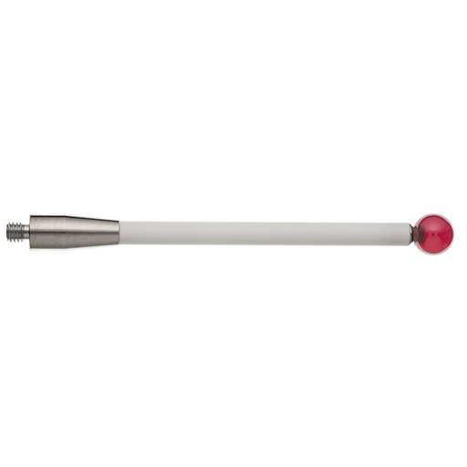 [A-5003-4802] M4 Ø8 mm bola de rubi, haste de cerâmica, L 75 mm, EWL 75 mm