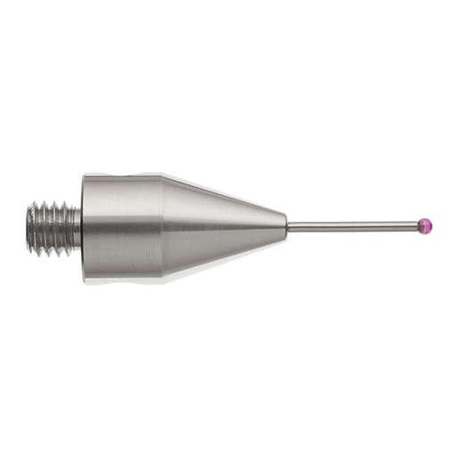 [A-5003-5215] M5 Ø1.5 mm bola de rubi, haste de carboneto de tungsténio, L 30 mm, EWL 12 mm