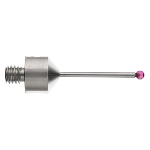 [A-5003-5217] Bola de rubí M5 de Ø2,5 mm, vástago de carburo de tungsteno, L 30 mm, LTU 21 mm