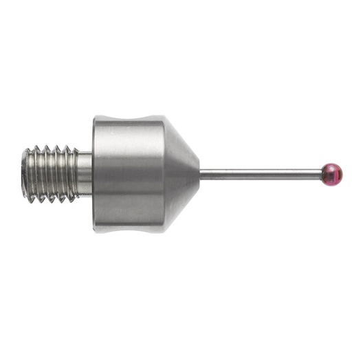 [A-5003-5221] M5 Ø1.5 mm bola de rubi, haste de carboneto de tungsténio, L 40 mm, EWL 22 mm