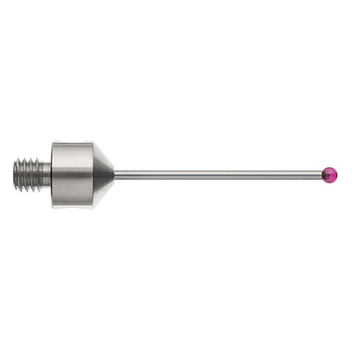 [A-5003-5223] M5 Ø2.5 mm ruby ball, tungsten carbide stem, L 40 mm, EWL 31 mm