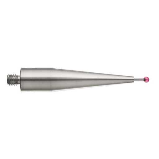 [A-5003-5233] M5 Ø2.5 mm bola de rubi, haste de carboneto de tungsténio, L 50 mm, EWL 5 mm