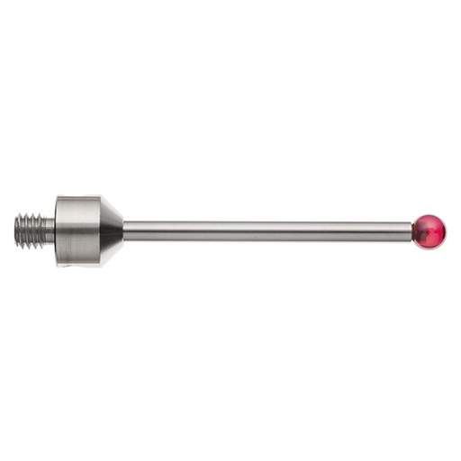 [A-5003-5236] Bola de rubí M5 Ø5 mm, vástago de carburo de tungsteno, L 50 mm
