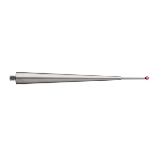 [A-5003-5255] M5 Ø4 mm bola de rubi, haste de carboneto de tungsténio, L 100 mm, EWL 30.5 mm