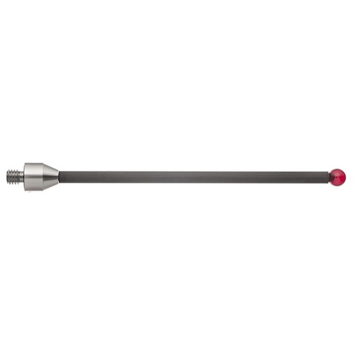 [A-5003-5260] M5 Ø6 mm bola de rubi, haste de fibra de carbono, L 100 mm, EWL 90.1 mm