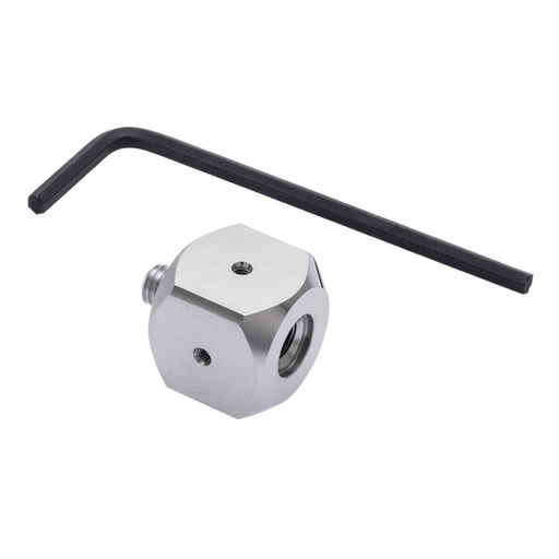 [A-5003-5683] M5 to M2 titanium cube, L 15 mm, W 15 mm