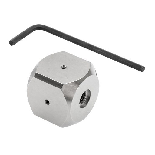 [A-5003-5684] M5 to M2 titanium cube, L 20 mm, W 20 mm