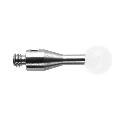 [A-5003-7261] M2 Ø4 mm zirconia ball, stainless steel stem, L 10 mm, EWL 10 mm