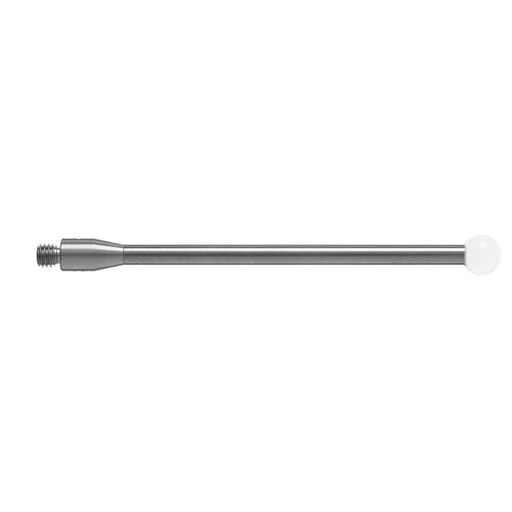 [A-5003-7665] M3 Ø5 mm bola de óxido de zircónio, haste de carboneto de tungsténio, L 50 mm, EWL 50 mm