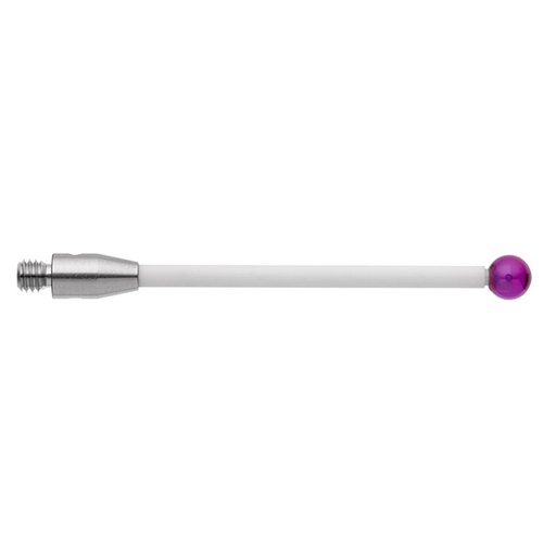 [A-5004-0154] M3 Ø4 mm bola de rubi, haste de cerâmica, L 40 mm, EWL 32.5 mm
