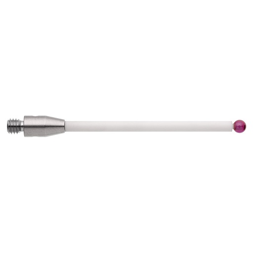 [A-5004-2545] M3 Ø2.5 mm ruby ball, ceramic stem, L 40 mm, EWL 32.5 mm