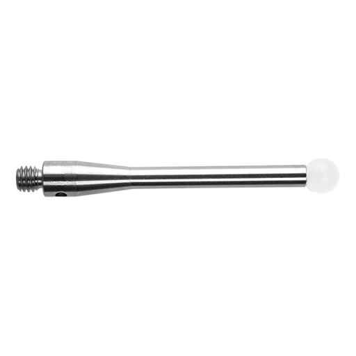 [A-5004-2957] M3 Ø4 mm bola de óxido de zircónio, haste de aço inoxidável, L 31 mm, EWL 27 mm